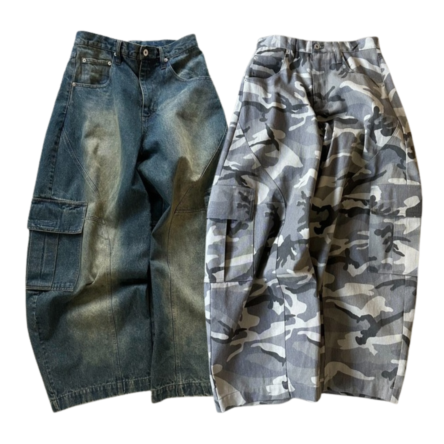 Perushu Wide Switching Cargo Pants
