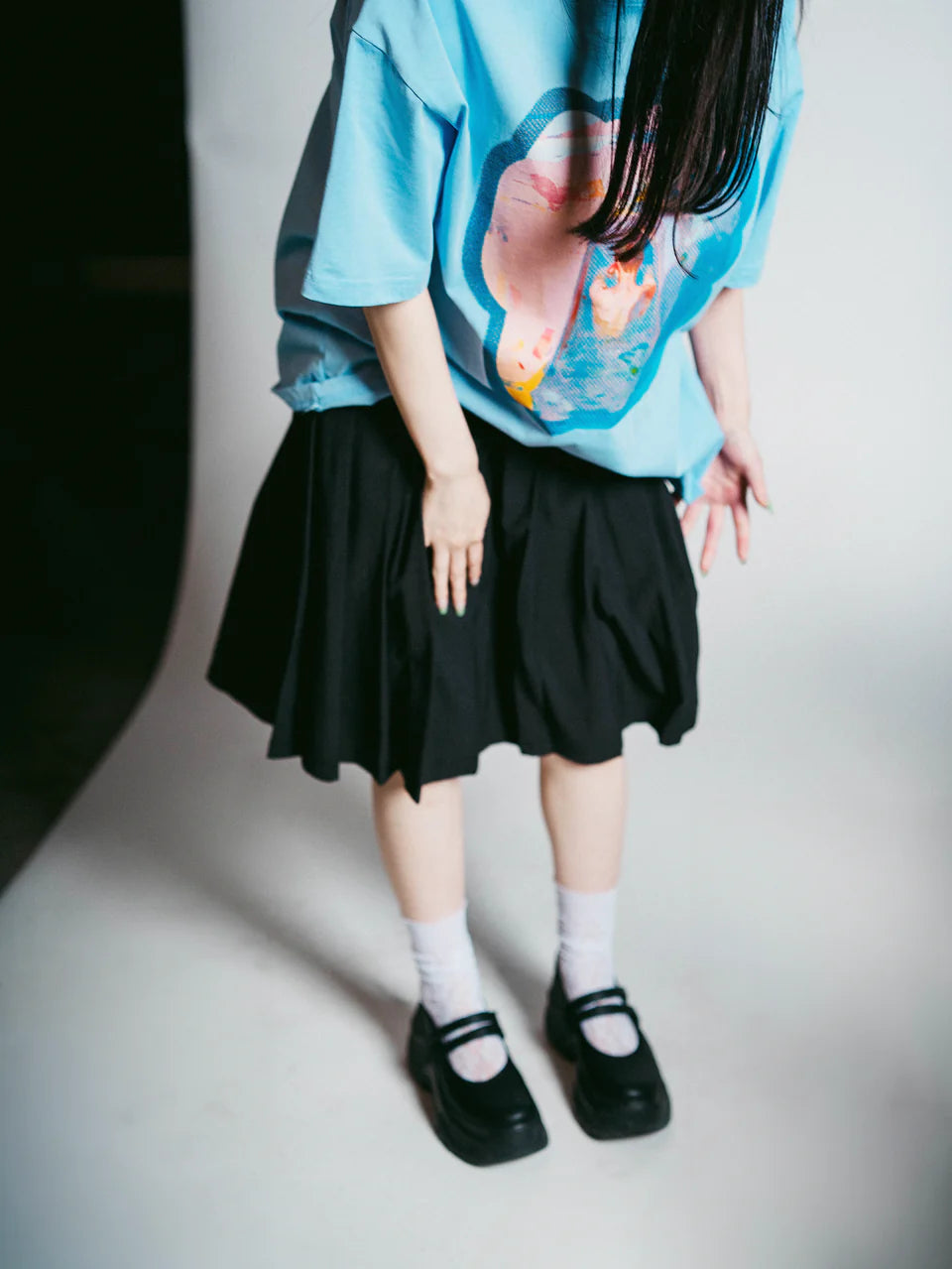 Abstract Fudge Bath Time Tee (Light Blue)