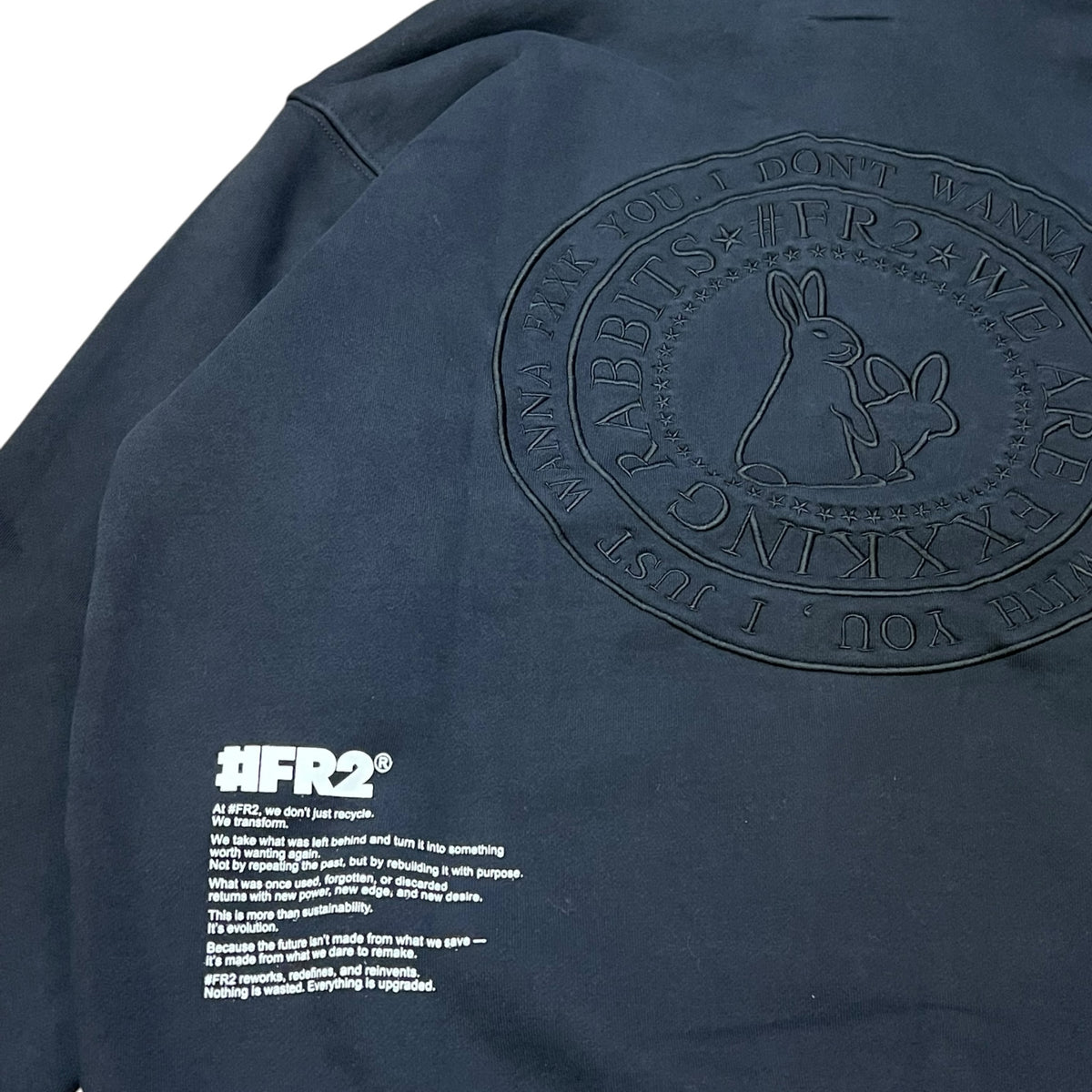 FR2闇 Garment Dye 1 of 1 Embroidery Logo Hoodie A (FR2闇系列,只有一件)