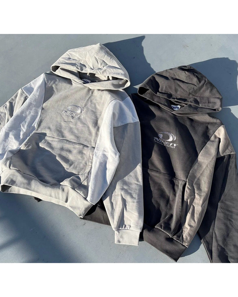 9090 Heisei Logo Switching Hoodie