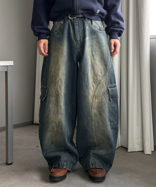 (預訂) Perushu Wide Switching Cargo Pants (約7-14個工作天到貨)