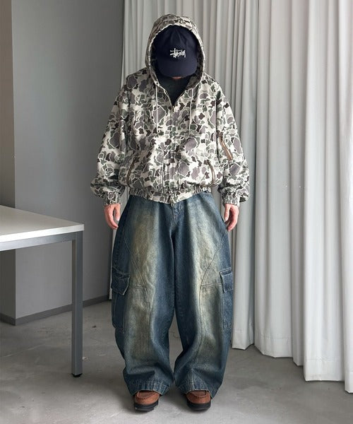 Perushu Wide Switching Cargo Pants