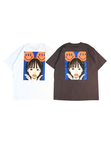 Over Print Pop Art Tee Ver:24 (ORANGE ICONIC)
