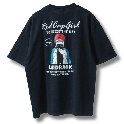 Red Cap Girl Girl with Cat Tee