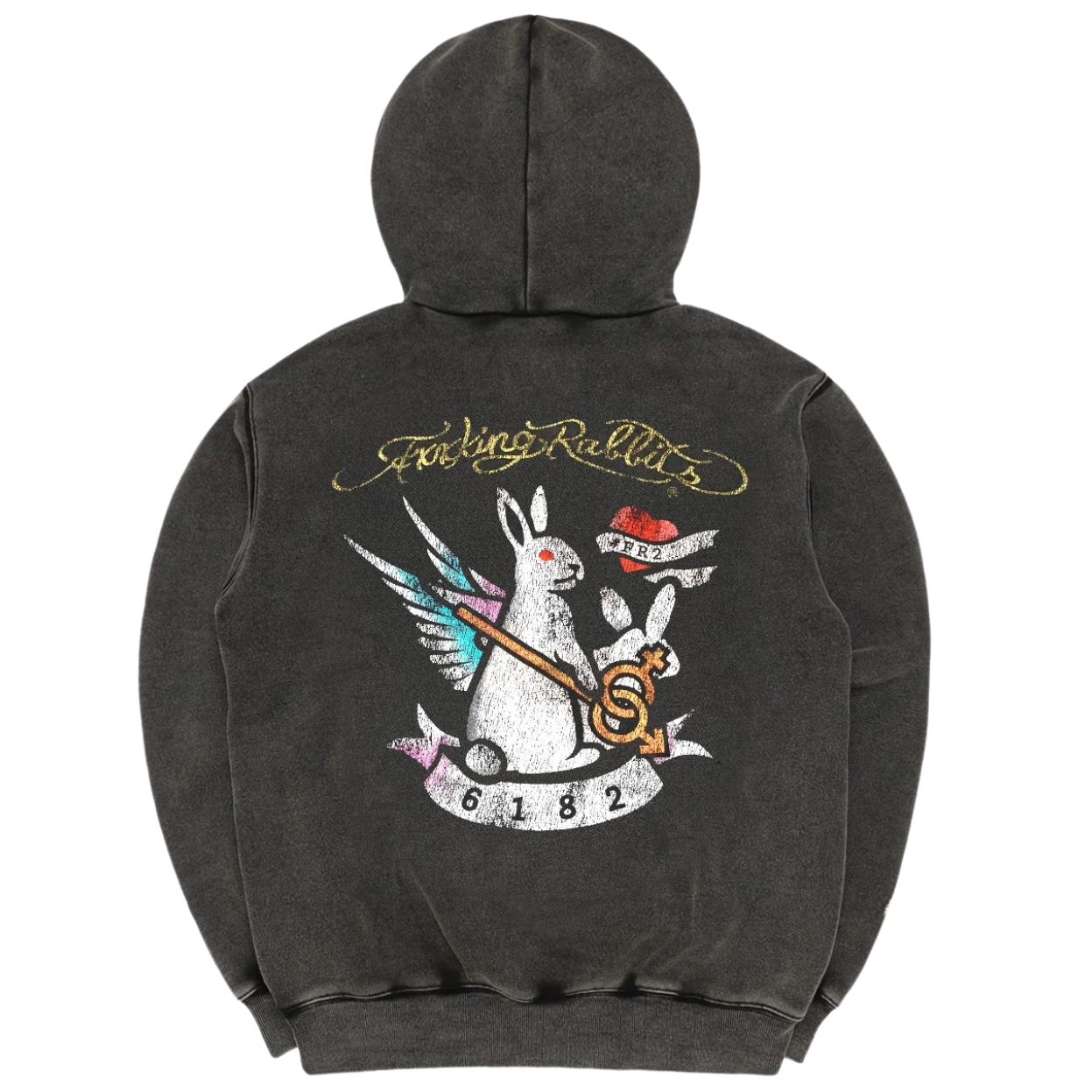 FR2 Frost Bleach Rabbits Tattoo Zip Hoodie