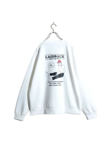 RED CAP GIRL Cardboard Silk Touch Sweatshirt