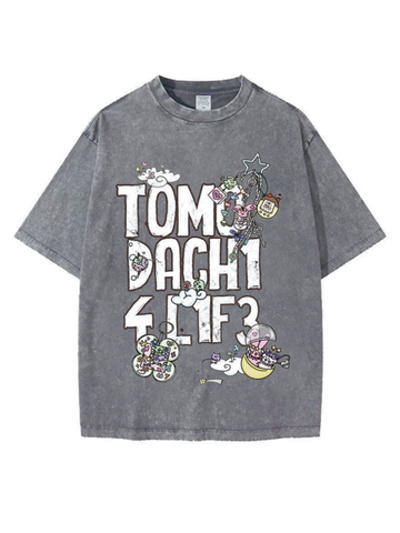 PRISM x Zit Zit "TOMODACHI 4 L1F3" Washed Oversized Tee (Free Size)