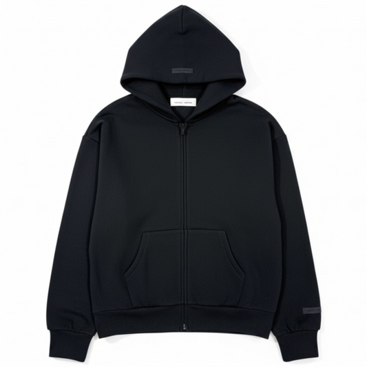 FOG Essentials Classic Fit Fleece Zip Up (Jet Black)