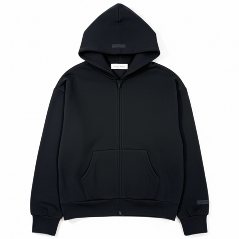 FOG Essentials Classic Fit Fleece Zip Up (Jet Black)