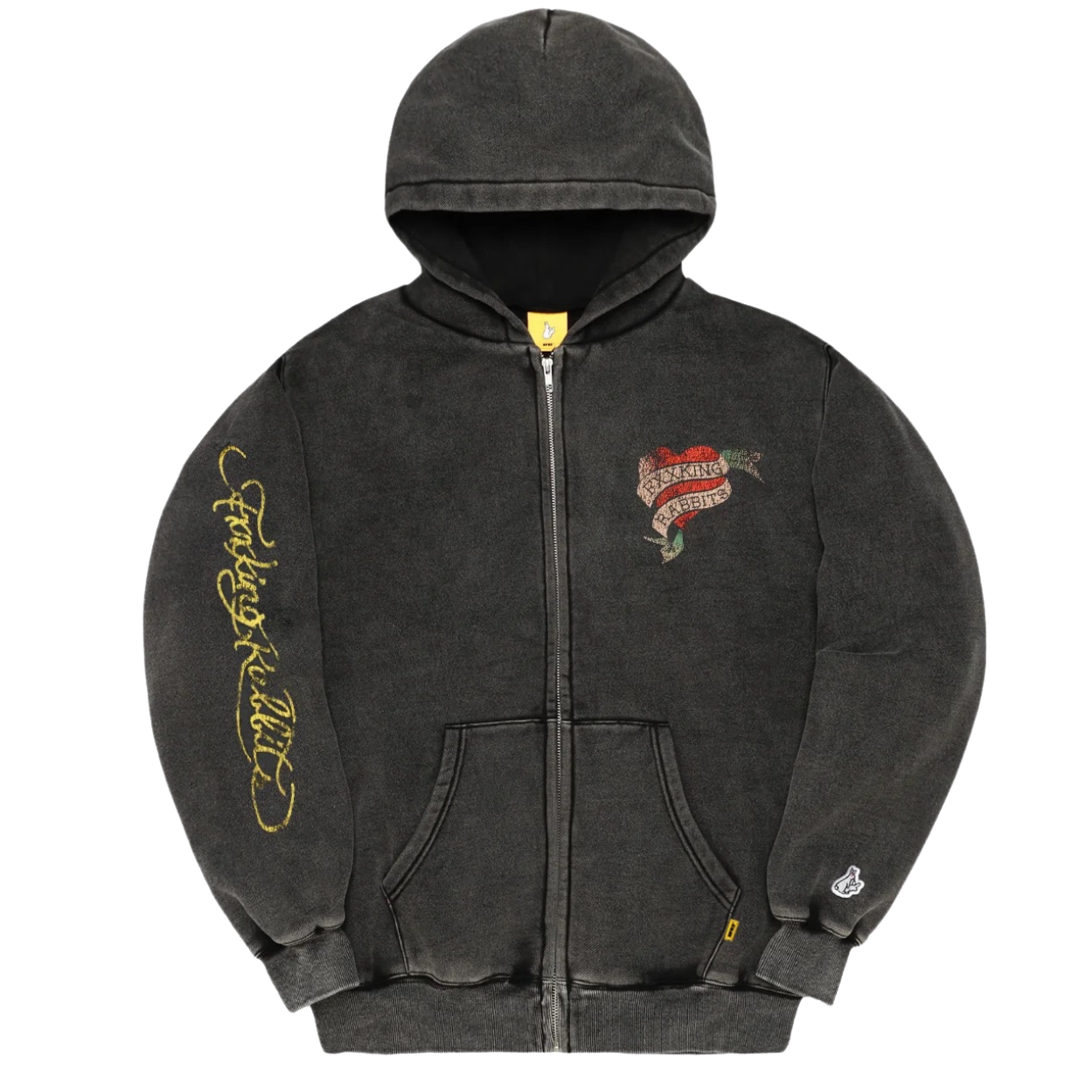 FR2 Frost Bleach Rabbits Tattoo Zip Hoodie