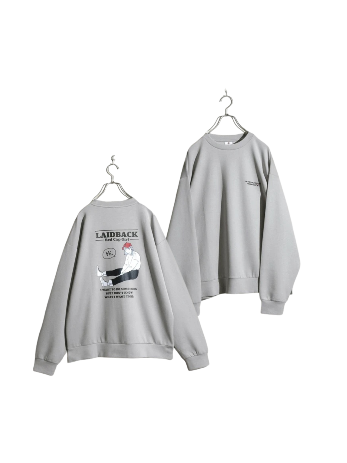 RED CAP GIRL Cardboard Silk Touch Sweatshirt
