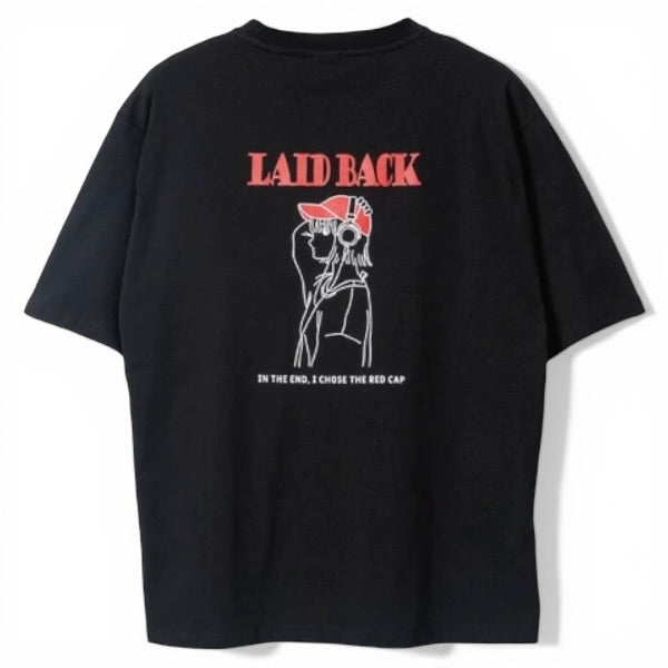 RED CAP GIRL Laid Back Print T-Shirt