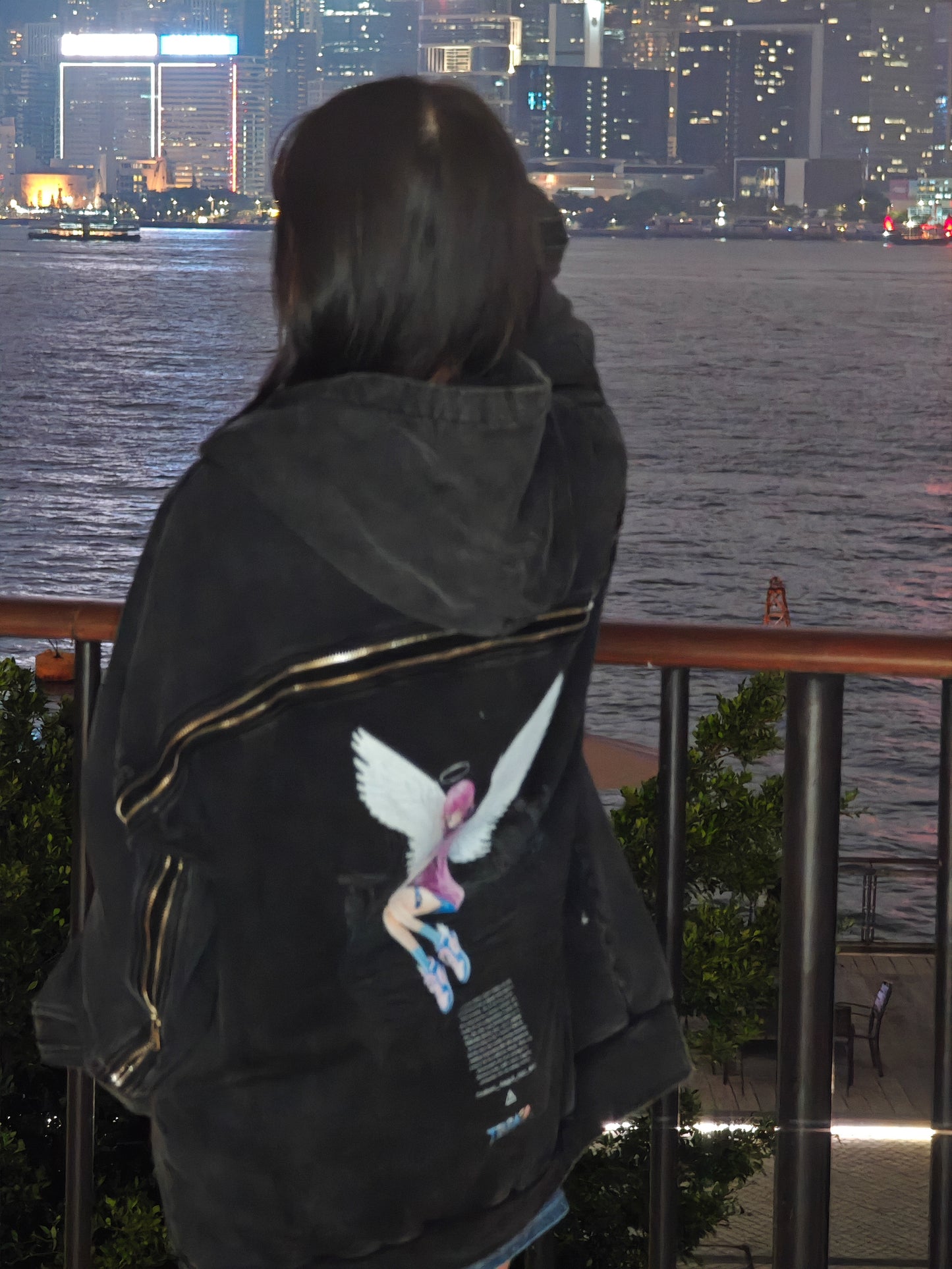 Tsubasa 3D TRAINEE ANGEL WASHED Zip Hoodie (Miu)