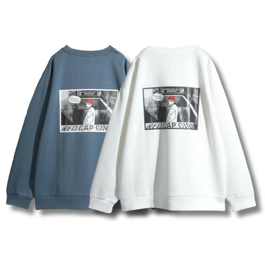 RED CAP GIRL Cardboard knit Silk Touch Sweatshirt