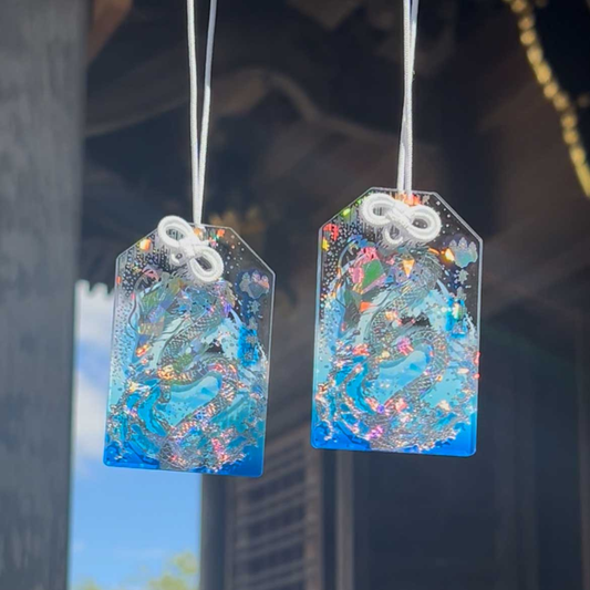 日本津島神社 煌く蒼龍御守 (現貨)