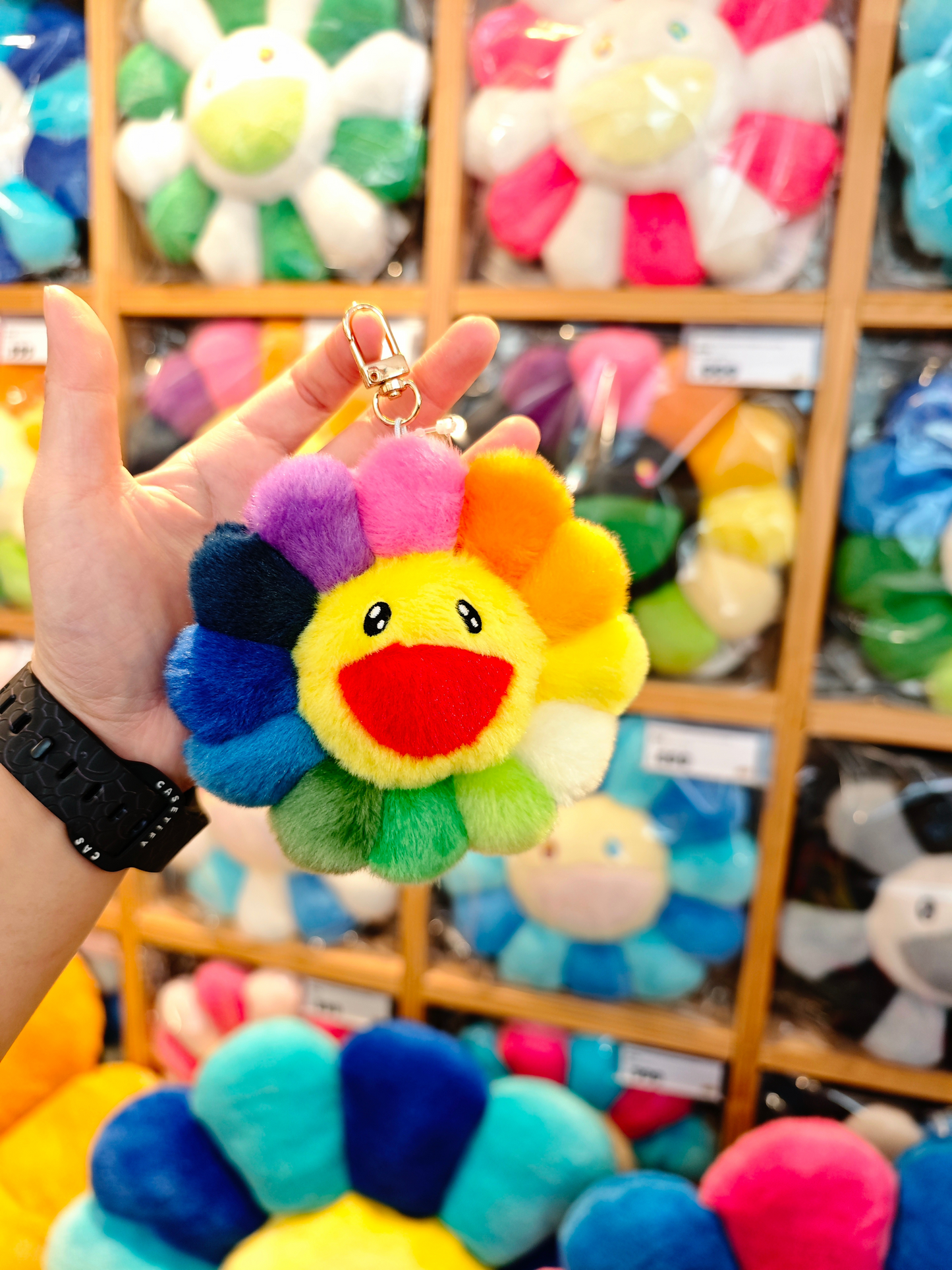 村上隆 Takashi Murakami Mascot Plush Keychain (Rainbow 12cm)