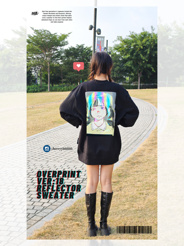 Over print Pop Art Box Logo Sweatshirt Ver:18 *Aurora Reflector