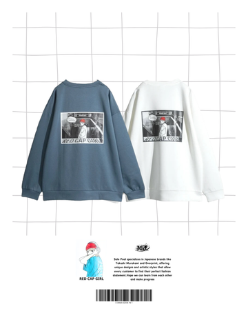 RED CAP GIRL Cardboard knit Silk Touch Sweatshirt