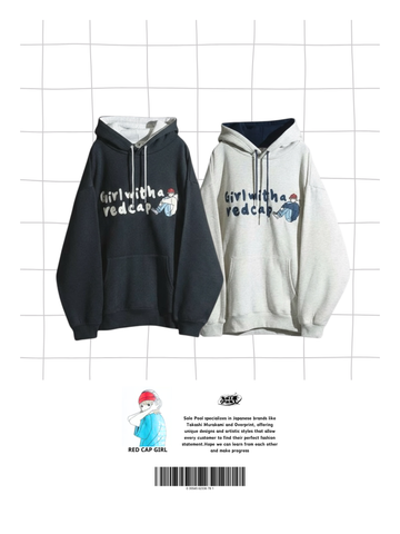 RED CAP GIRL Front Logo Hoodie