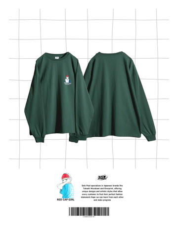 RED CAP GIRL Logo Long Sleeve Tee
