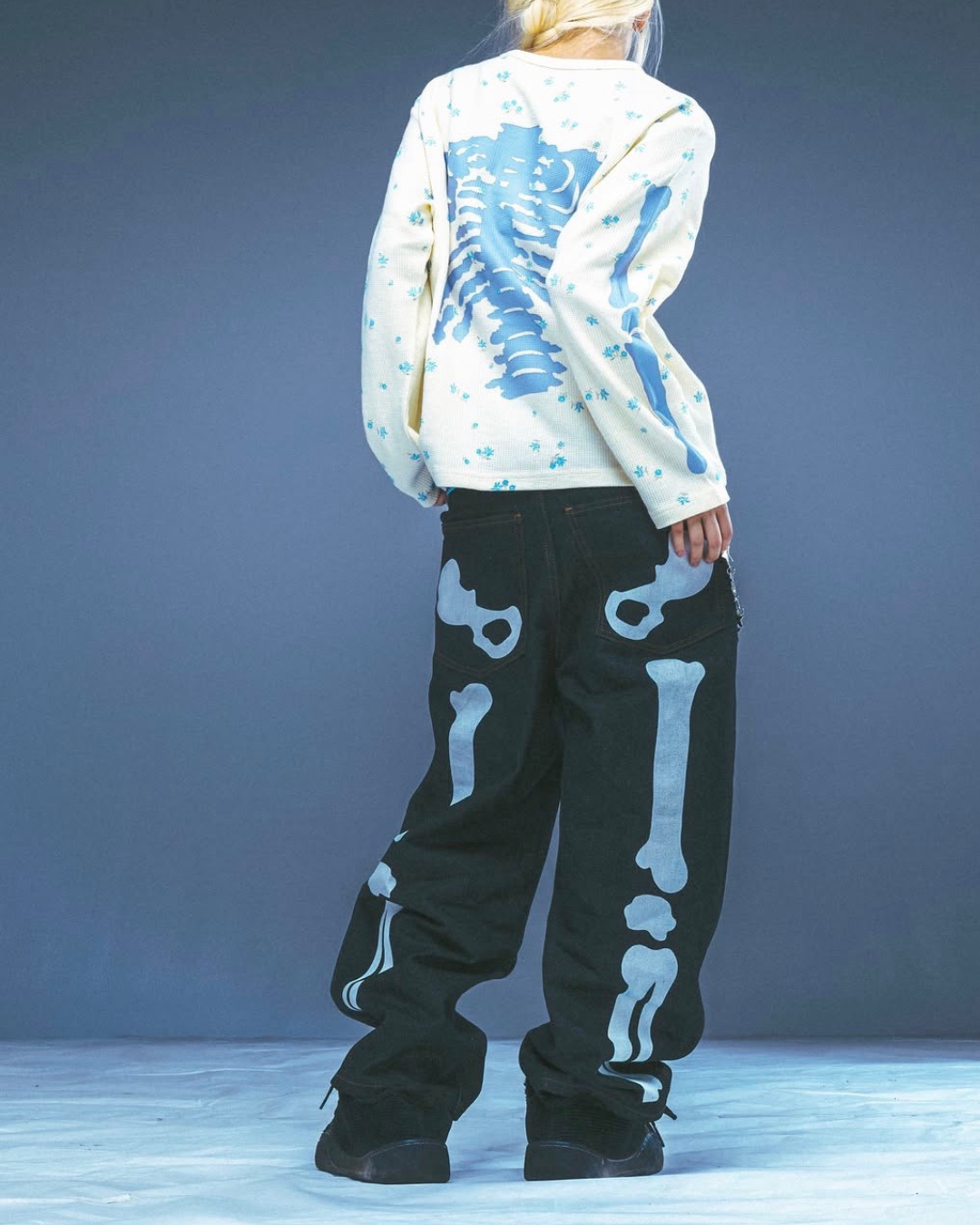 (預訂) 9090 Bone Hand Denim Pants 26FW *Glow in the dark (發售後7-14個工作天到貨）