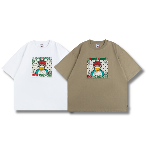 RCG x 新香冰廳 WHITE & GREEN GRAFIENT TILE T-SHIRT (HONG KONG LIMITED)