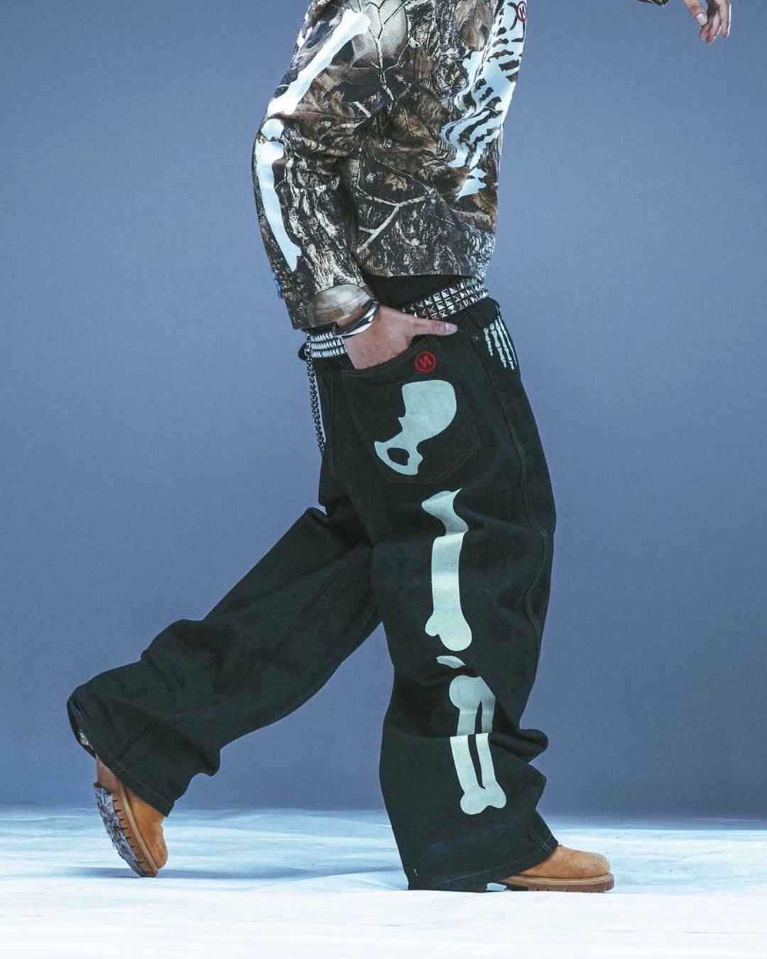 (預訂) 9090 Bone Hand Denim Pants 26FW *Glow in the dark (發售後7-14個工作天到貨）