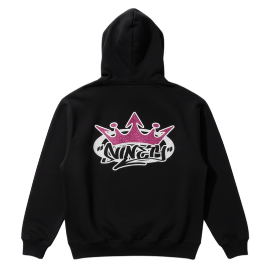 9090 King Logo Rhinestone Hoodie