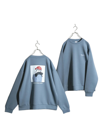 RED CAP GIRL Cat with Girl Silk Touch Sweatshirt