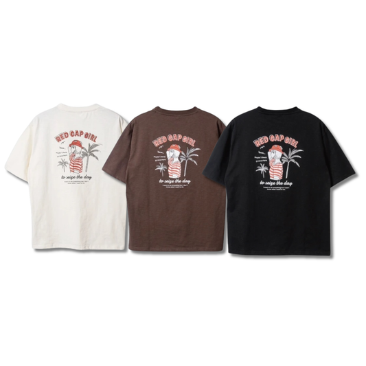 RED CAP GIRL Plam Trees Cool Touch T-Shirt