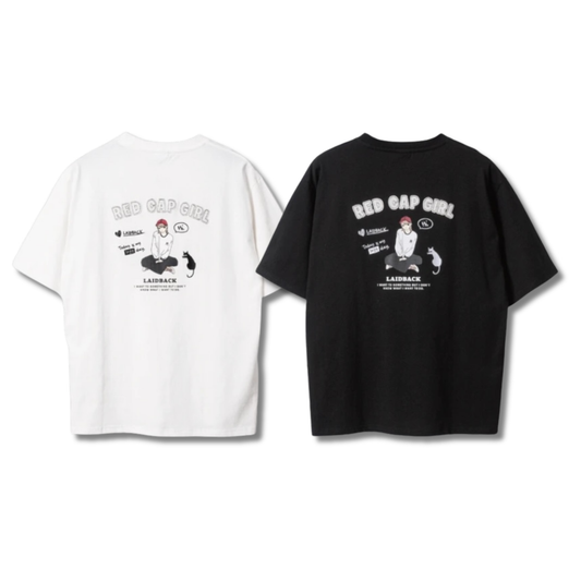 RED CAP GIRL Applique T-Shirt