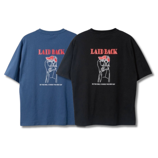 RED CAP GIRL Laid Back Print T-Shirt