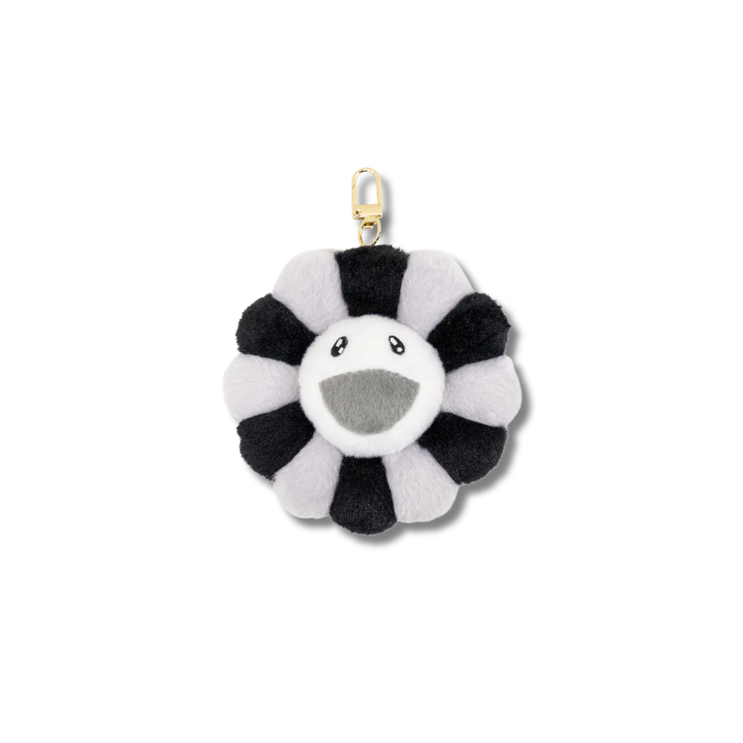 村上隆 Takashi Murakami Mascot Plush Keychain (Black & Grey 12cm)