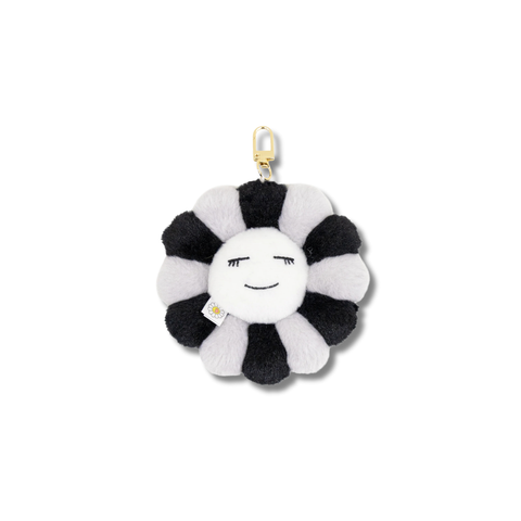 Takashi Murakami Mascot Plush Keychain (Black & Grey 12cm)