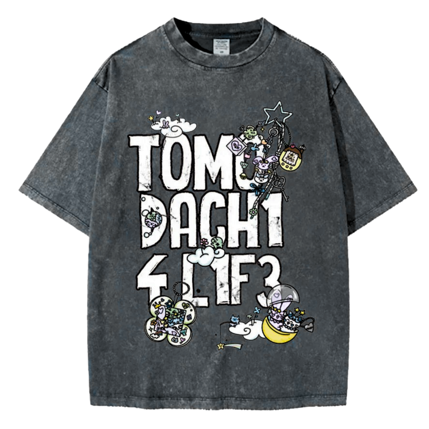 PRISM x Zit Zit "TOMODACHI 4 L1F3" Washed Oversized Tee (Free Size)