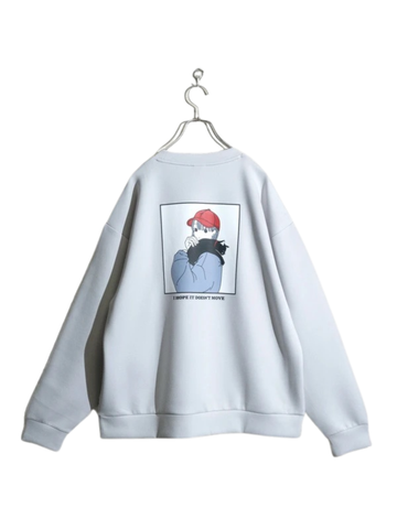 RED CAP GIRL Cat with Girl Silk Touch Sweatshirt