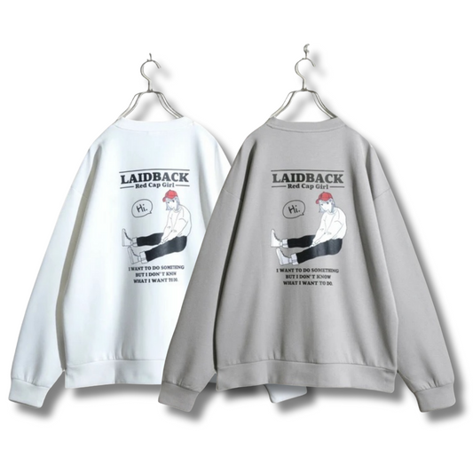 RED CAP GIRL Cardboard Silk Touch Sweatshirt