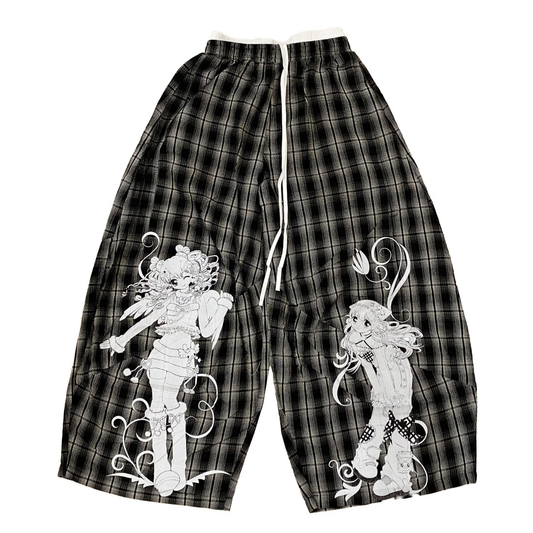 Prism x Taffy.Eye Wide Pants (Piko & Chou Chou Monochrome)