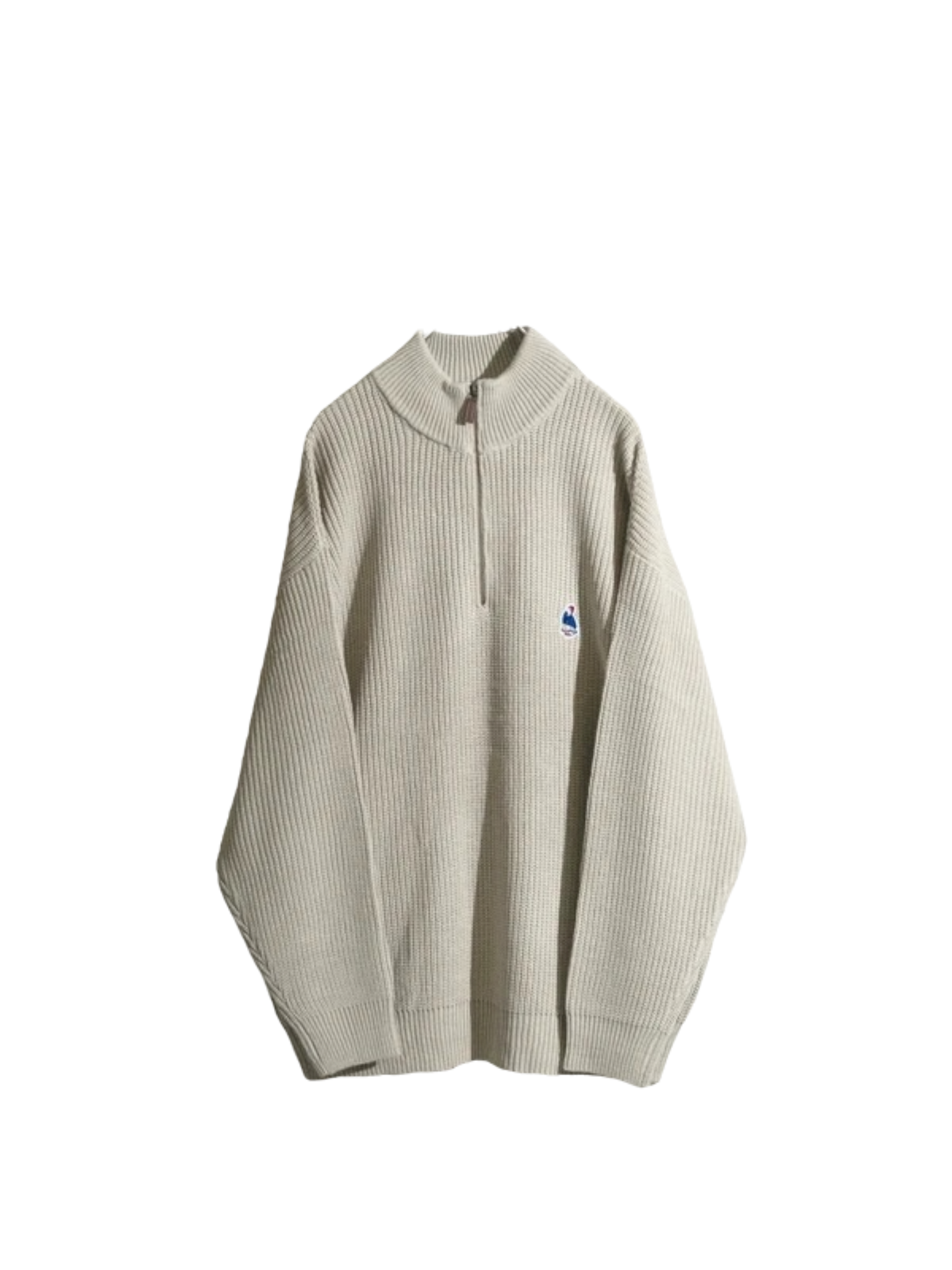 RED CAP GIRL Half Zip Knitwear Emblem