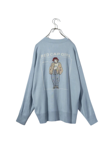 RED CAP GIRL Cardigan Jacquard