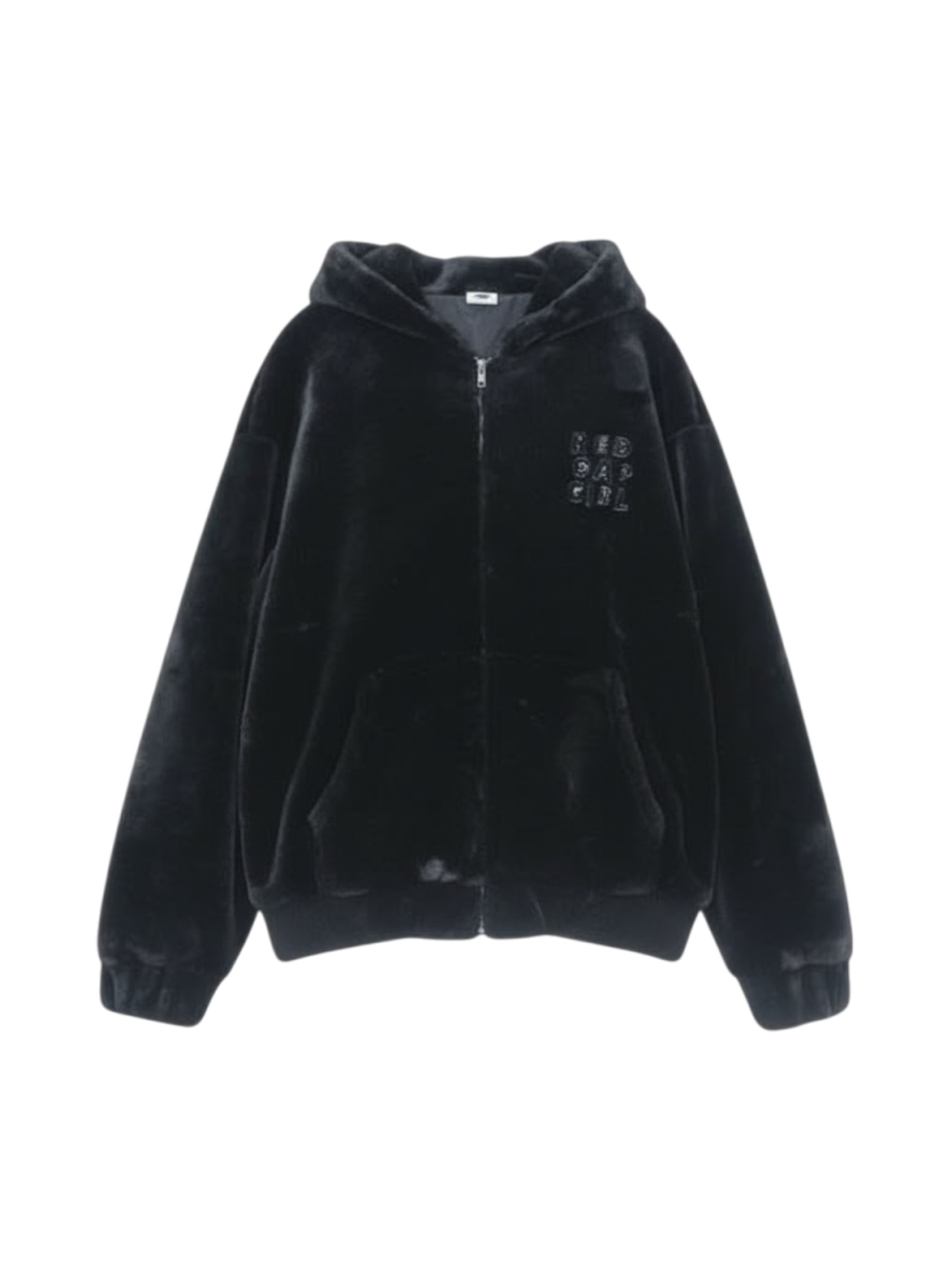 RED CAP GIRL Rabbit Fur Back Blouson Jacket