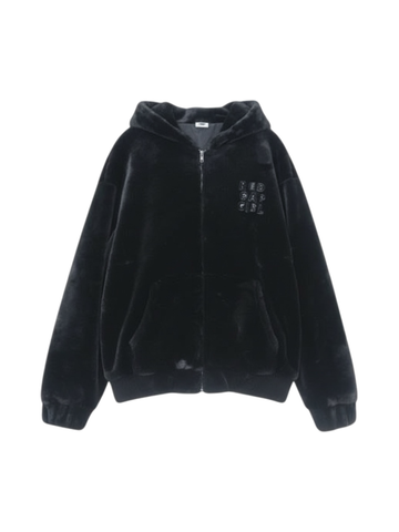 RED CAP GIRL Rabbit Fur Back Blouson Jacket