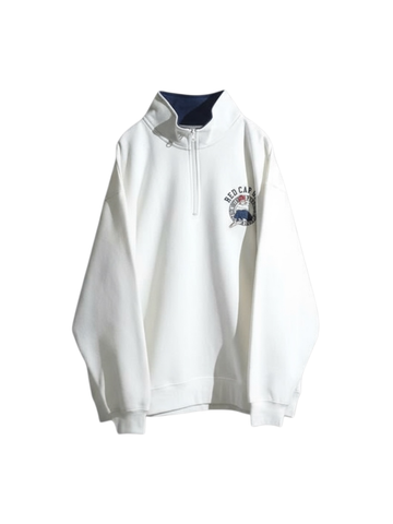 RED CAP GIRL Logo Half Zipper