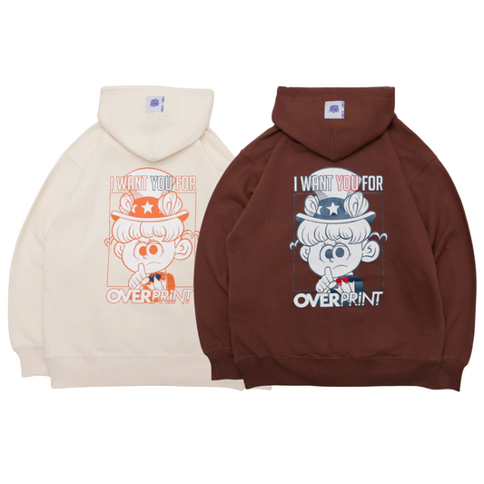 Over Print Uncle Sam Hoodie