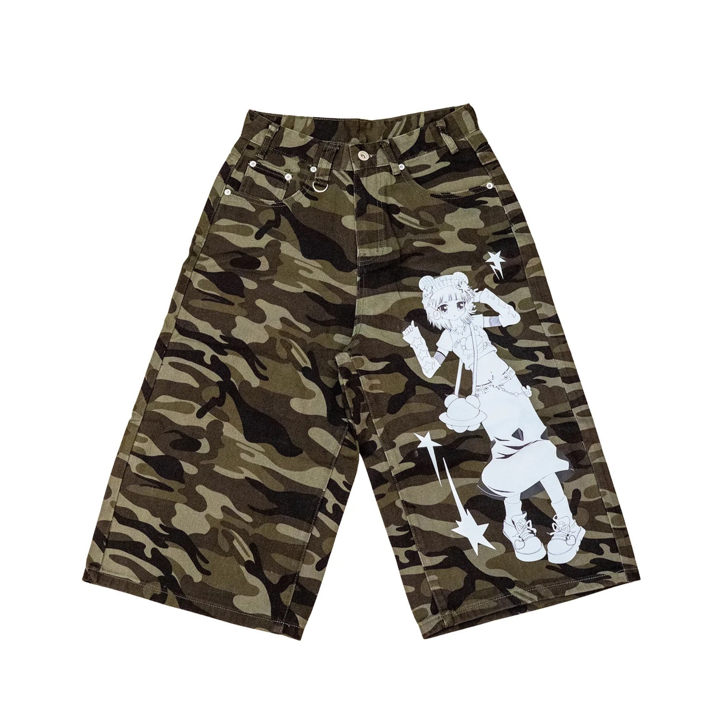 Prism x Taffy.Eye Capri Pants (Hoshi Monochrome - Camo)