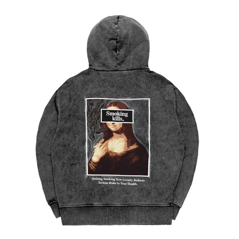 (預訂) FR2 Acid Wash Smoking kills Embroidery Art Hoodie (約7-14days到貨)