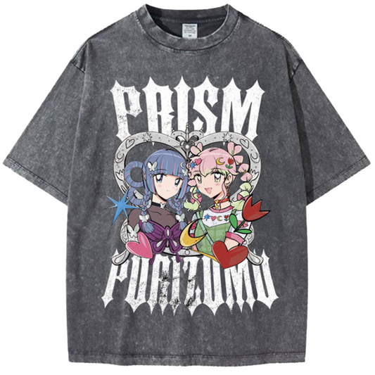 PRISM Black - FAF Piko and ChouChou Colored Band Tee (Free Size)