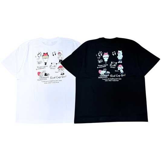 RED CAP GIRL Chibi-Style Graphic T-Shirt