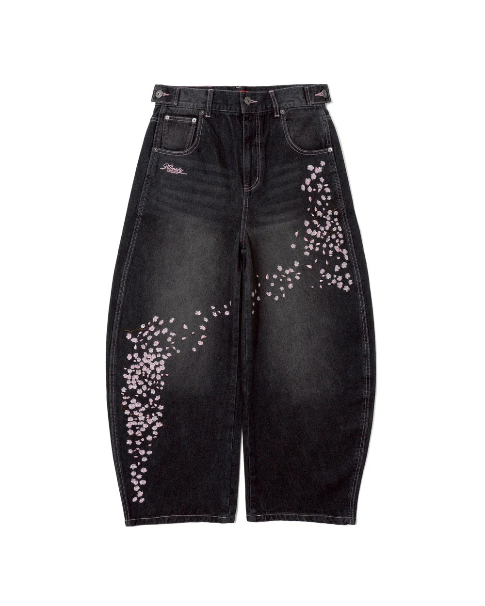(預訂) 9090 Sakura Embroidered Slub Denim Buggy Pants ❌3/7 19:00截單 (發售後7-14個工作天到貨)