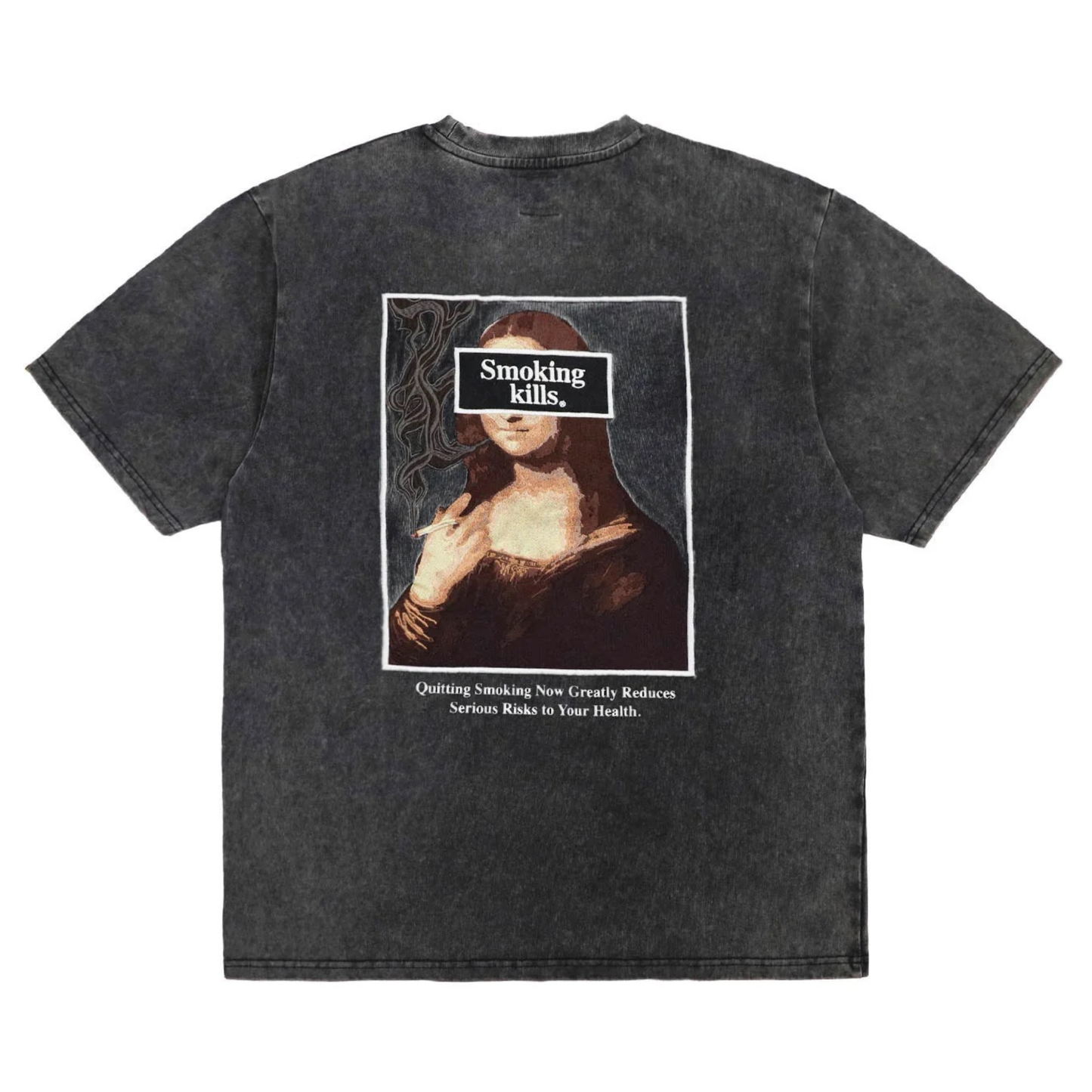 FR2 Acid Wash Smoking kills Embroidery Art T-shirt